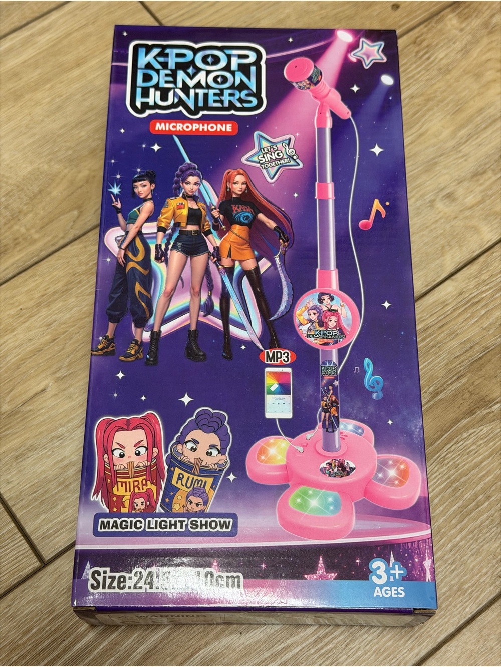 K-Pop Demon Hunters Kids Karaoke Microphone Stand Toy Set – New - Picture 2 of 6